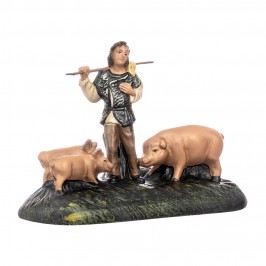 Shepherd with Pigs in...