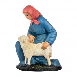 Farmer Woman with Sheep in...