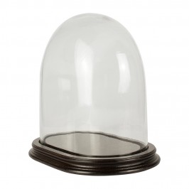 Glass Bell with Oval Base...