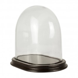 Glass Bell with Oval Base...