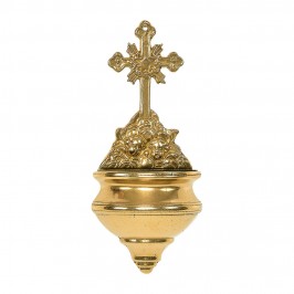 Wall Holy Water Font in Brass