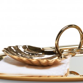 Baptism Set in Golden Brass