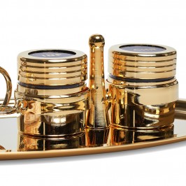 Baptism Set in Golden Brass
