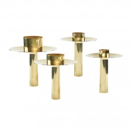 Candle Holder in Golden Brass