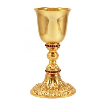 Church Chalice with Red Stones